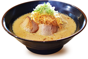 ねぎらーめん、ぴりっとしたネギの風味と豚骨のまろやかさがマッチ。