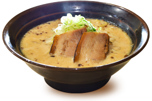 とんこつらーめん、豚骨のうまみをシンプルに引き出したほがらほがらの看板商品です。