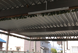 夏の暑さも快適に ミストシャワー